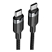 Кабель Vention USB 2.0 USB-C - USB-C 3A PD60W Braided Black 2m - рис.1