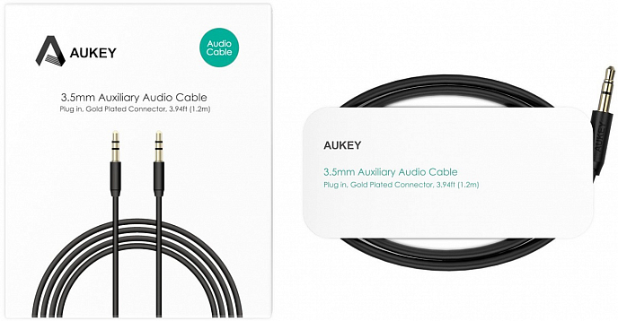 Кабель Aukey CB-V10 3.5MM AUDIO AUX Cable 1.2 - рис.5