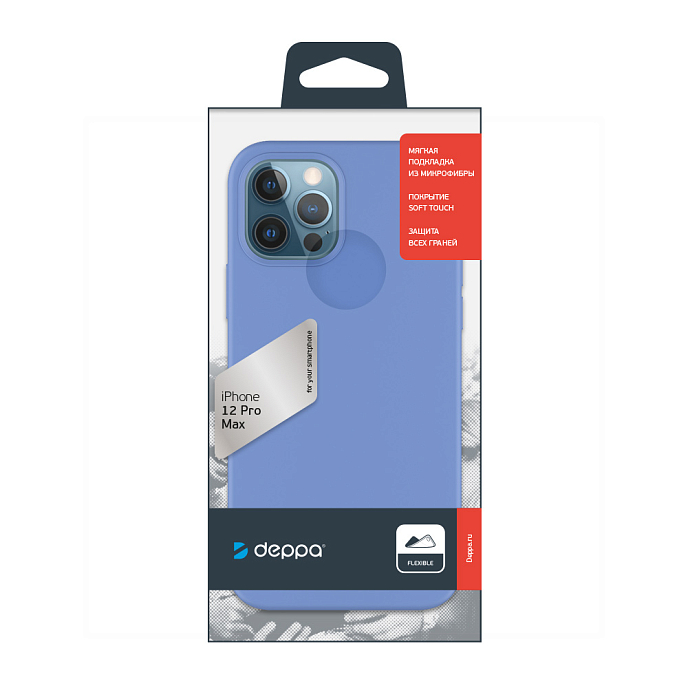 Чехол для смартфонов Deppa Soft Silicone for Apple iPhone 12 Pro Max Lavender - рис.5