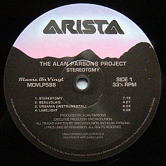Пластинка The Alan Parsons Project - Stereotomy