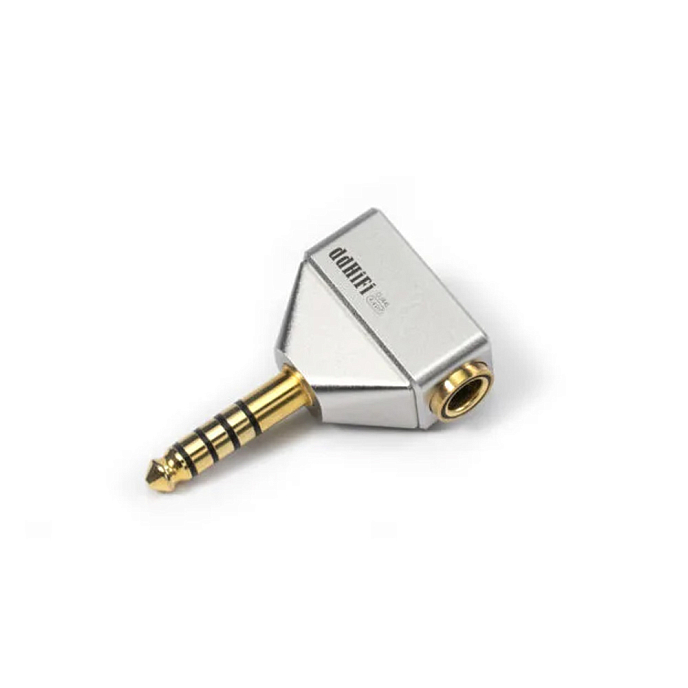 Переходник ddHiFi DJ44L Silver 4.4mm (f) to 4.4mm (m) l-shaped - рис.0