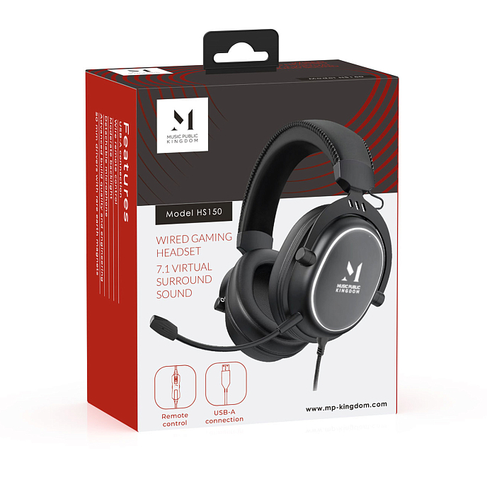 Игровая гарнитура Music Public Kingdom HS150 Black - рис.3