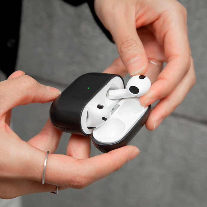 Чехол для Airpods Native Union Leather Case AirPods 3 Black - рис.4