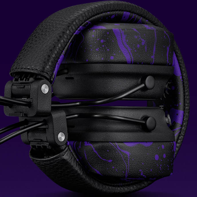 Беспроводные наушники Marshall Major V Hendrix Edition Black Violet - рис.8