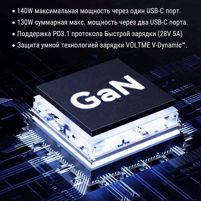 Сетевое зарядное устройство VOLTME Revo 140CCA Black - рис.5