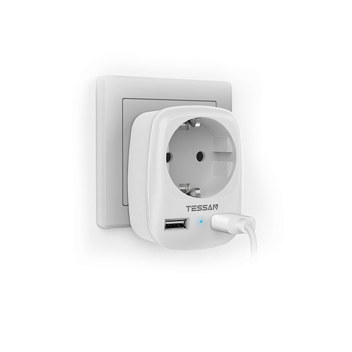 Сетевой фильтр Tessan TS-611-DE White - рис.0