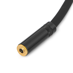 Кабель HeadMade Base 3.5-f - 3.5-m Black 1m