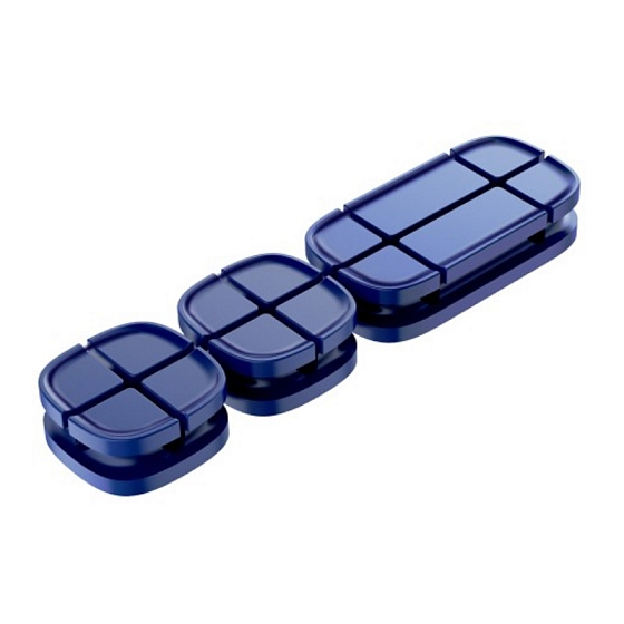 Клипса Baseus Cross Peas Cable Clip Blue - рис.0