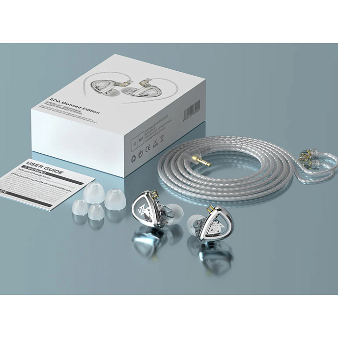 Наушники внутриканальные KZ EDA (Balanced Edition) without mic Silver - рис.4