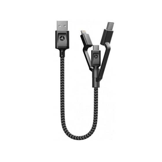 Кабель Nomad Universal cable Lightning,USB-C,microUSB 0.3m - рис.0