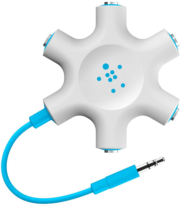 Разветвитель для наушников Belkin Rockstar Multi-Headphone Splitter 5-WAY Blue - рис.0