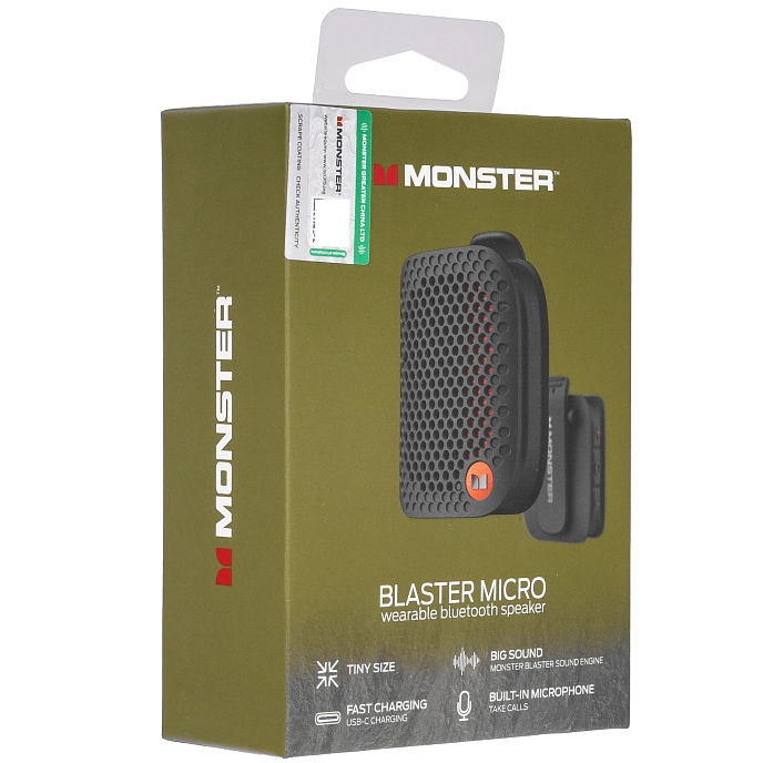 Портативная колонка Monster Blaster Micro MS62106 Green - рис.14