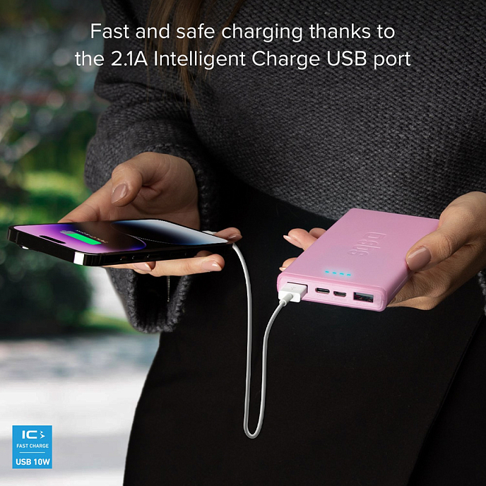 Портативный аккумулятор SBS 10.000 mAh Pink - рис.6