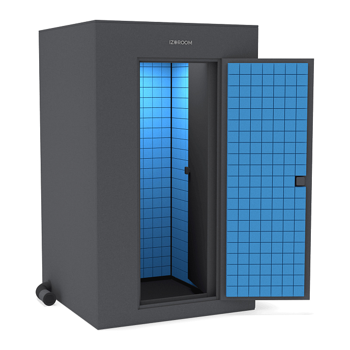 Акустическая кабина IzoRoom Maxi without window Graphite Blue - рис.0