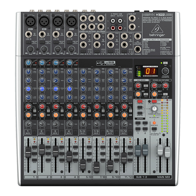 Микшерный пульт Behringer Xenyx X1622USB Grey - рис.1