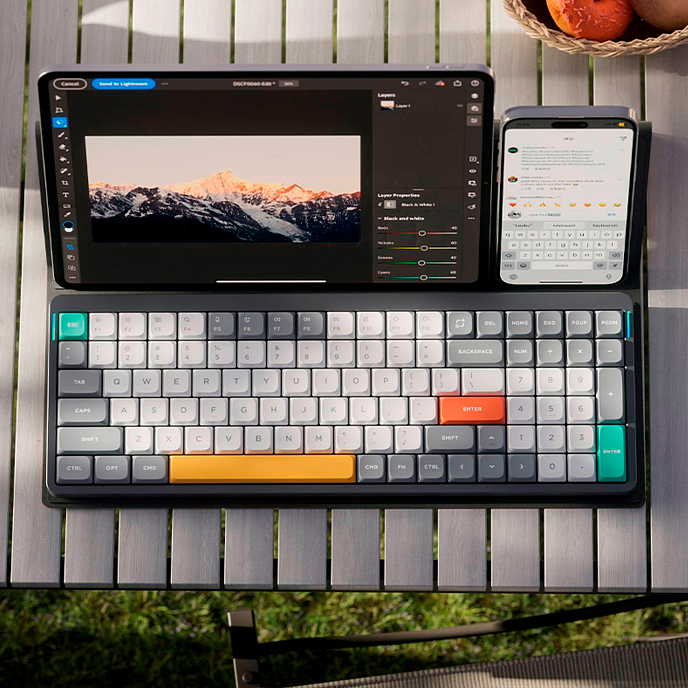 Клавиатура NuPhy AIR96v2 QMK Wisteria Switch Lunar Gray - рис.5