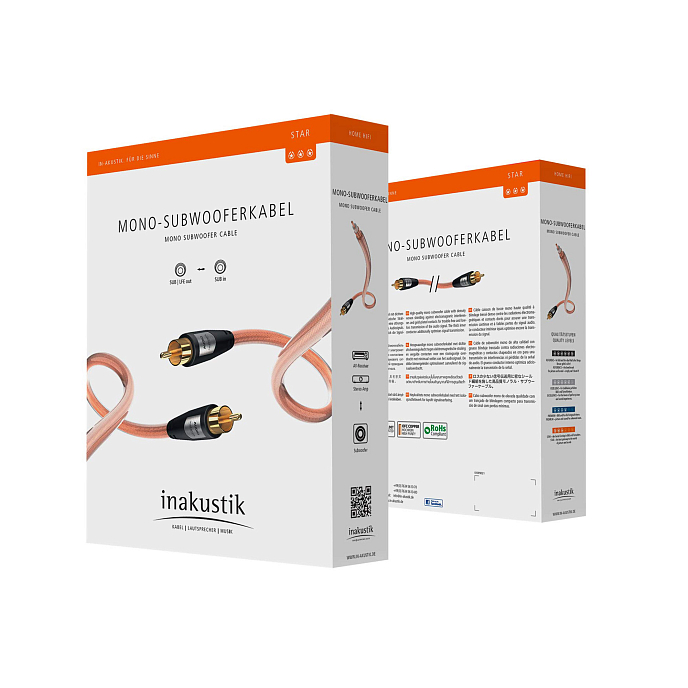 Кабель Inakustik Star Audio Cable MonoSub Transparent 3m - рис.1