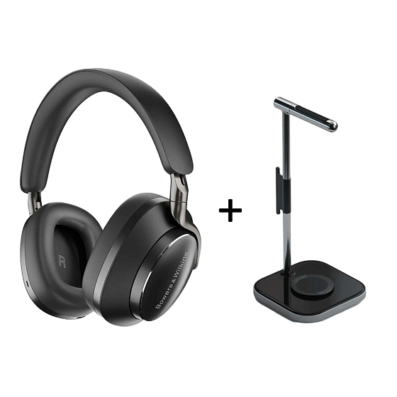 Комплект B&W PX8 Black + Satechi 2-in-1 Headphone Stand Grey - рис.0