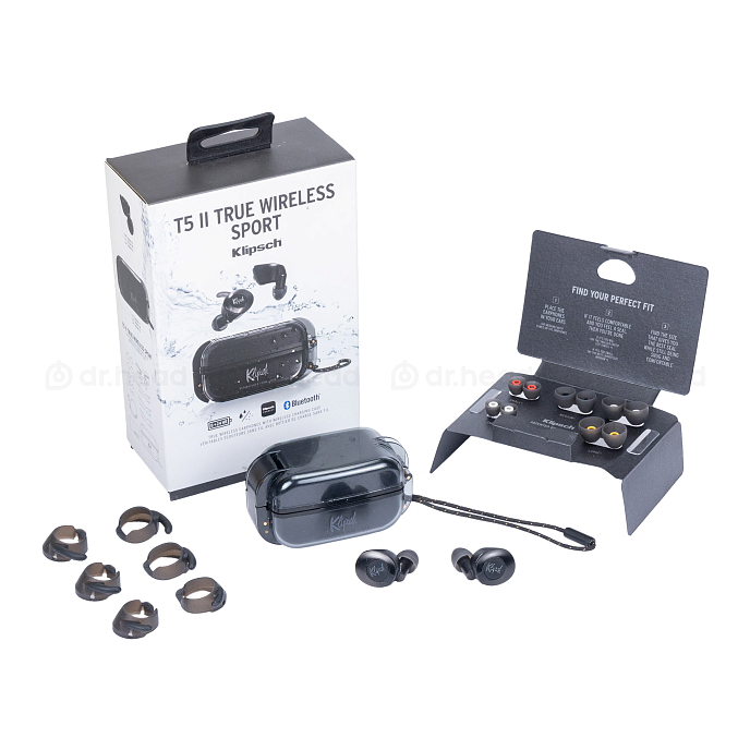 Беспроводные наушники Klipsch T5 II True Wireless Sport black внутриканальные tws наушники (SN 743878044454)_Уценка - рис.1