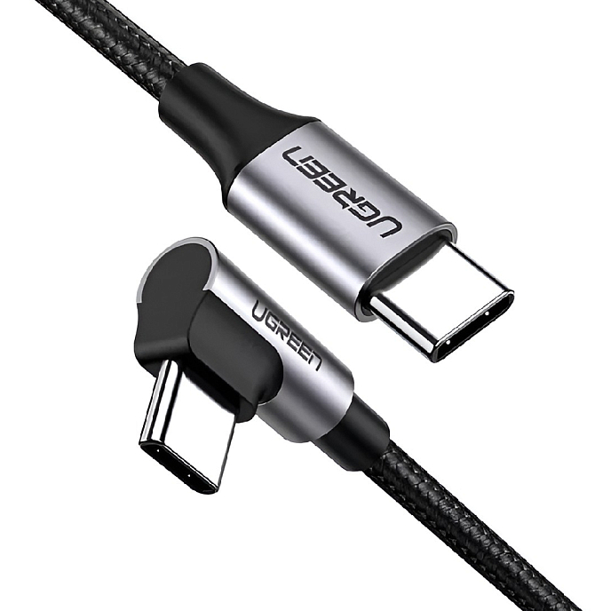 Кабель Ugreen US255 USB-C - USB-C Black/Grey 3m - рис.1