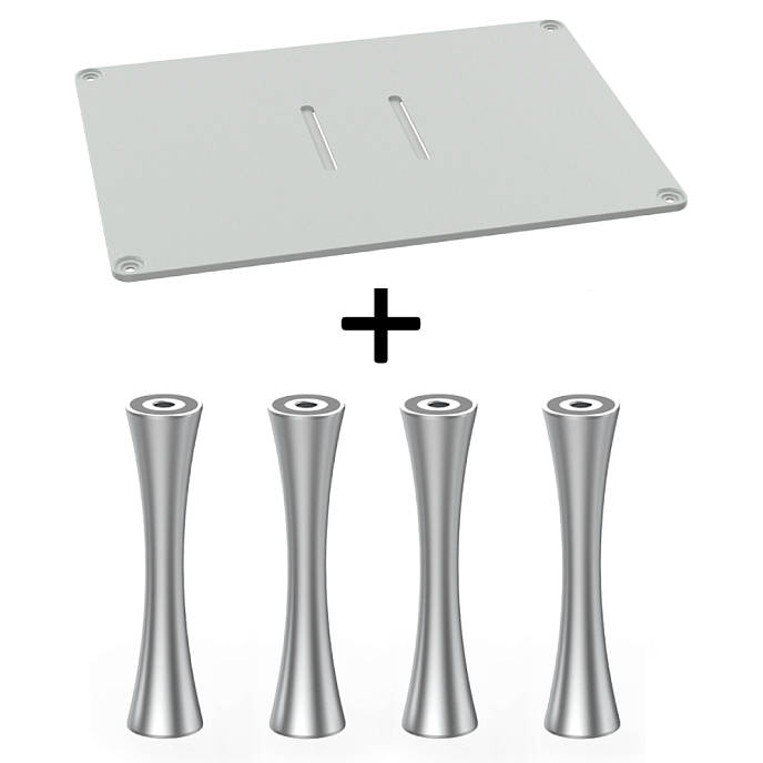 Стойка для Hi-Fi ddHiFi HS400 + SR85 x 4 Warm Gray/Silver - рис.0