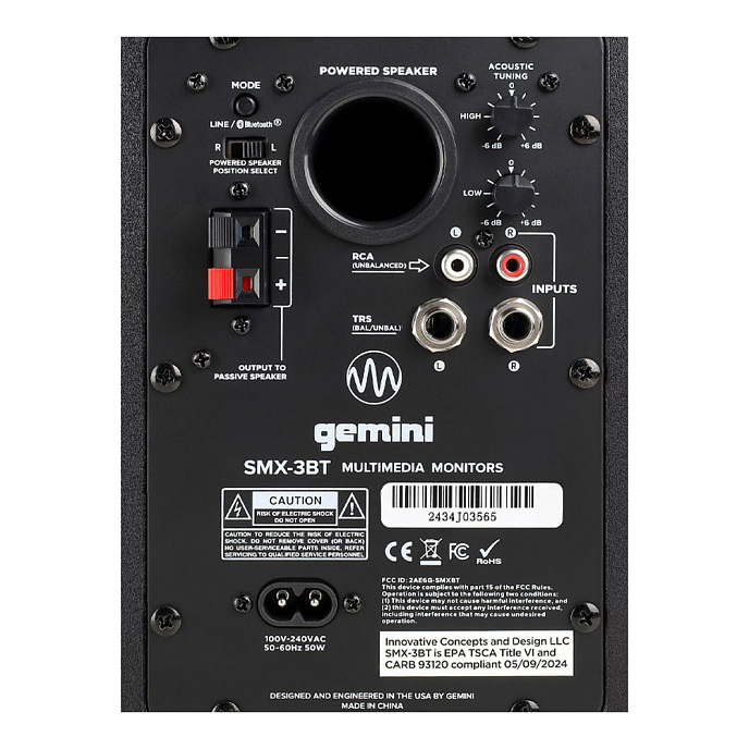 Студийный монитор Gemini SMX-03BT Black - рис.3