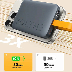 Портативный аккумулятор VOLTME Hypercore 10K Sling HP10C Dark Grey Metallic