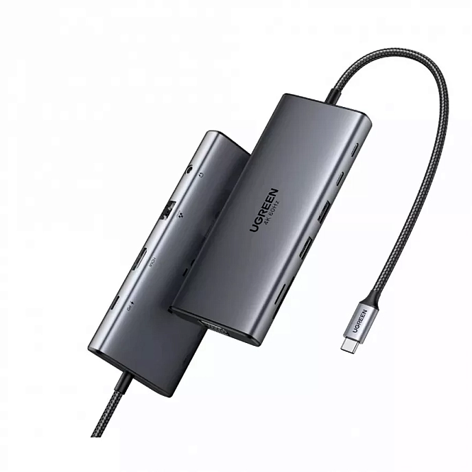 Конвертер Ugreen CM639 11-in-1 USB-C Grey - рис.0