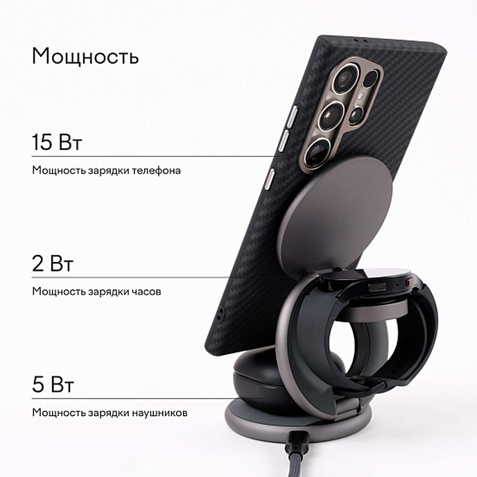 Беспроводная зарядка Magssory Disc Signature Edition For Samsung Midnight - рис.6