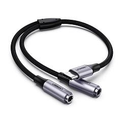 Кабель Ugreen AV144 (30732) USB-C - 2x3.5mm Female  0.25m