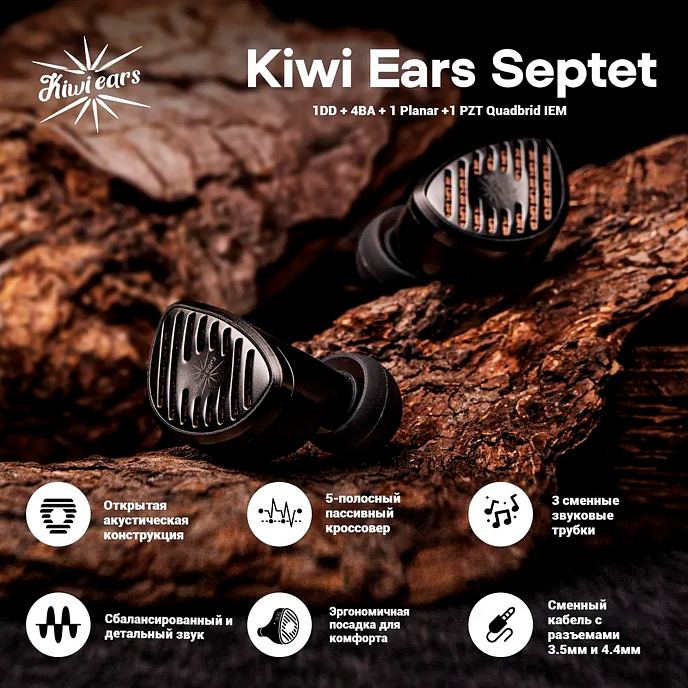 Наушники внутриканальные Kiwi Ears Septet Steel - рис.12