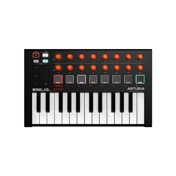 MIDI-клавиатура Arturia MiniLab MKII Orange - рис.0