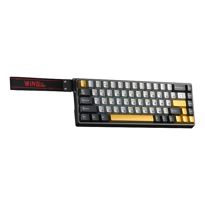 Клавиатура AULA WIN68HE MAX Dark Gray Yellow - рис.2
