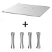 Стойка для Hi-Fi ddHiFi HS300 + SR70 x 4 Anodized Silver/Silver - рис.0