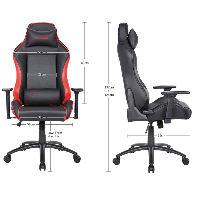 Компьютерное кресло TESORO Alphaeon S1 TS-F715 Blue Black - рис.9