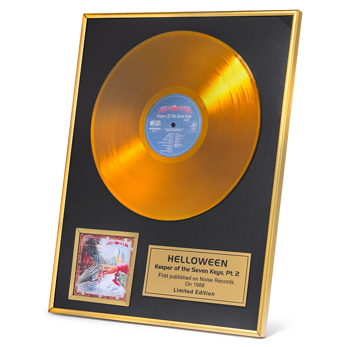 Сувенир VinylLab Платиновый диск в рамке Hallowen черный - рис.1