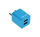 Сетевое зарядное устройство OltraMax 3.1A 2.1A+1A 2xUSB Soft-touch OM-Z-00015 Blue - рис.0