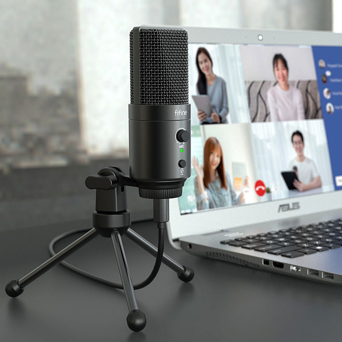 Микрофон для стриминга и игр Fifine F4 Black - рис.1