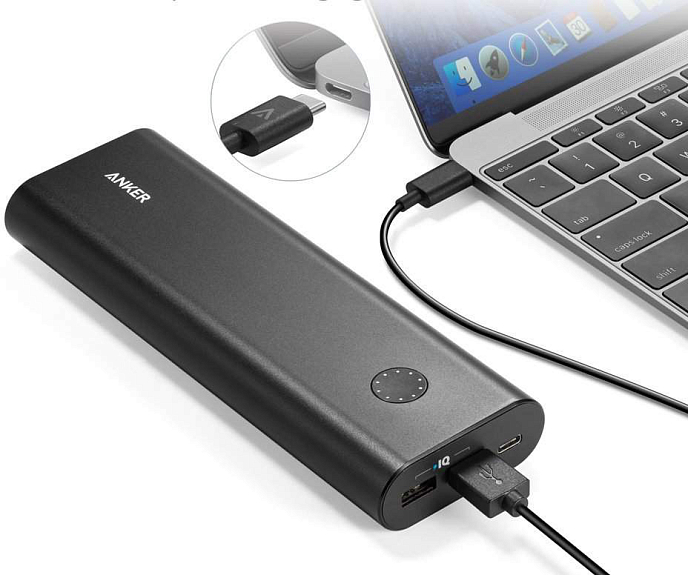 Внешний аккумулятор Anker PowerCore+ 20100 mAh USB-C Power Delivery - рис.1