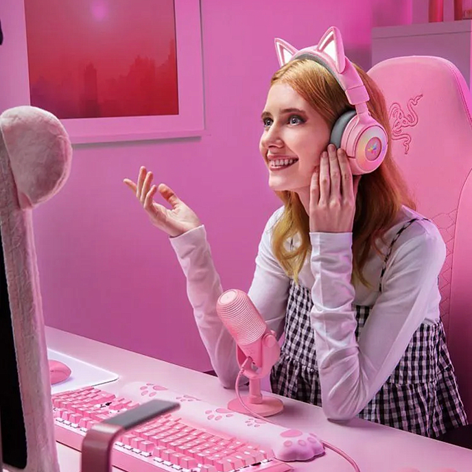 Игровая гарнитура Razer Kraken Kitty V3 Pro Quartz - рис.6