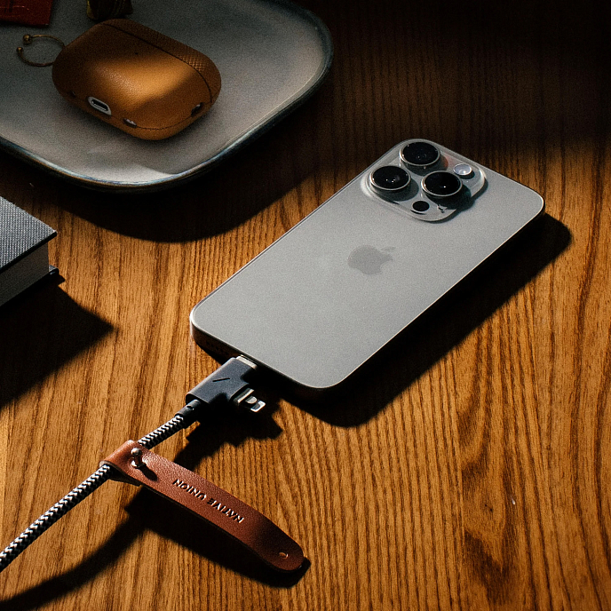 Кабель Native Union Belt Cable USB-C Lightning Zebra 240w 2.4m - рис.5