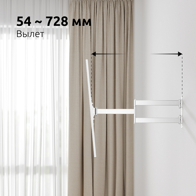 Кронштейн для монитора Uniteki FML728W White - рис.10