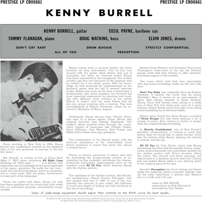 Виниловая пластинка Kenny Burrell - Kenny Burrell LP - рис.2