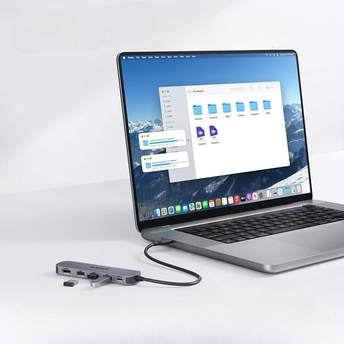 USB HUB Anker 332 USB-C Hub (5-in-1 4К HDMI) Dark Grey - рис.2
