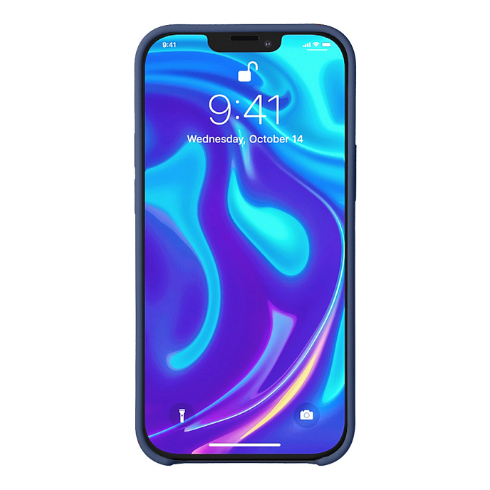 Чехол для смартфонов Deppa Liquid Silicone for Apple iPhone 12 Mini Blue - рис.3