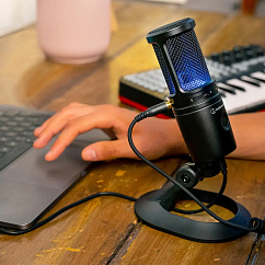 Микрофон для стриминга и игр Audio-Technica AT2020 USB-X Black