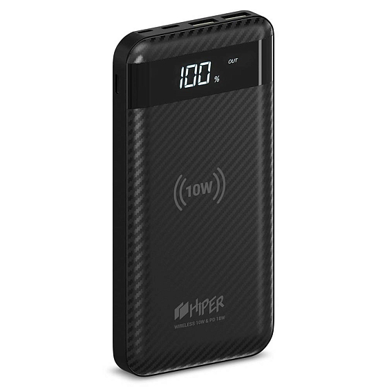 Внешний аккумулятор Hiper Wireless Power Bank SX10000 Black - рис.0