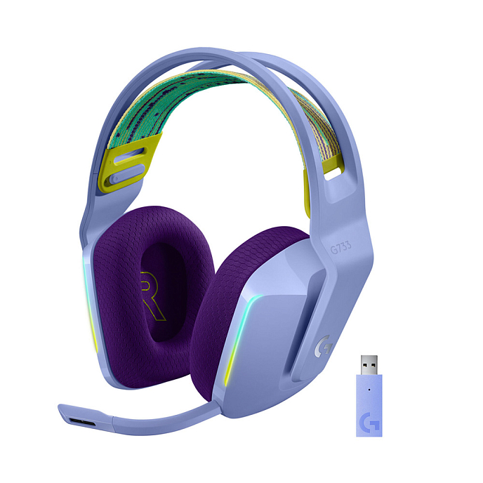 Беспроводная гарнитура Logitech G733 RGB Headset Wireless Llilac - рис.0