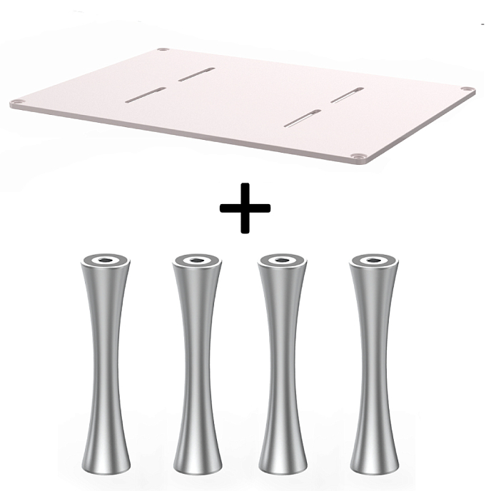 Стойка для Hi-Fi ddHiFi HS550 + SR85 x 4 Pinkish Gray/Silver - рис.0