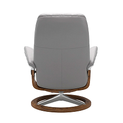 Кресло для прослушивания Stressless Consul M Signature Cori Silver Cloud Teak-Alu